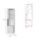 Tuhome Syrah Corner Bar Cabinet, Eight Bottle Cubbies, Double Door, Two Open Shelves, White BLB6546 - alternate 7